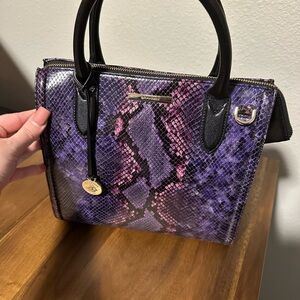 Brahmin purple potion winterlight satchel handbag